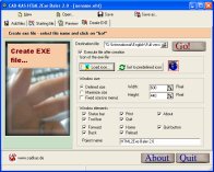 A screenshot of the program HTML2Exe Baler 2.0